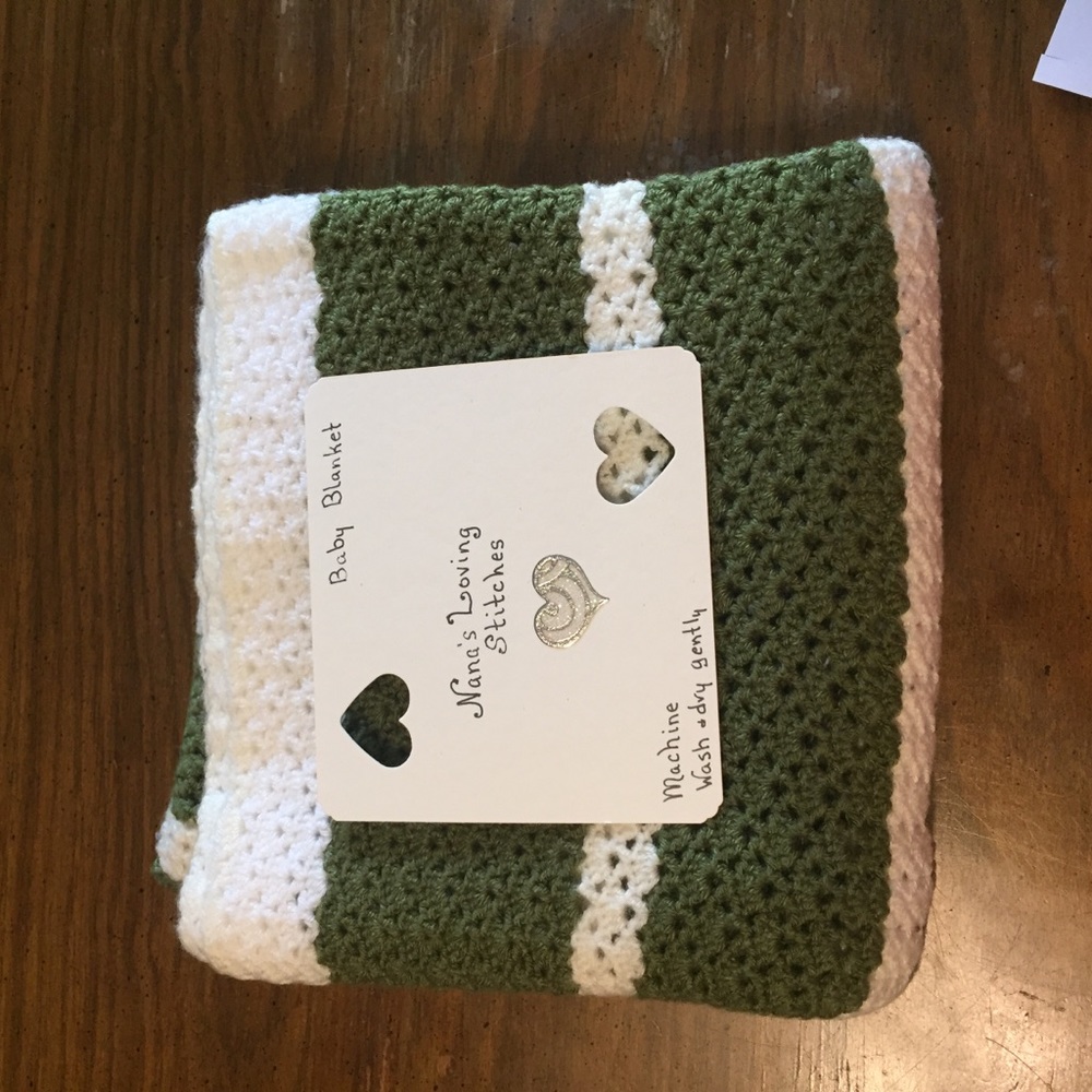 “Olive” You😁Hand Crocheted Baby Blanket - Picture 6 of 6